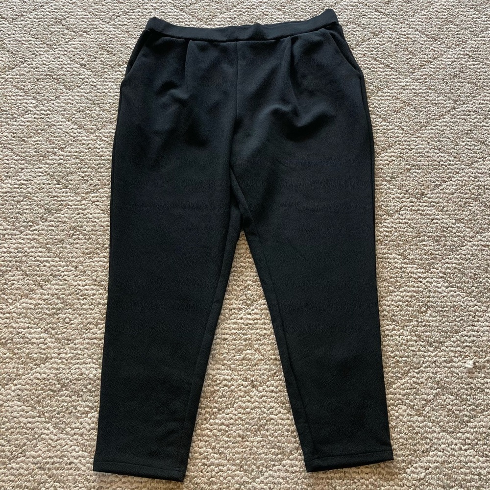 5/$15 Shein Curve Textured Black Pants 2XL